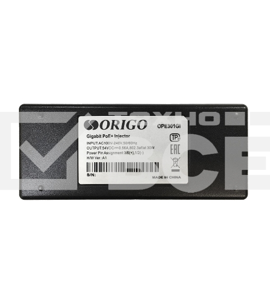 Инжектор PoE Origo OPE301GI 10/100/1000BASE-T 30Вт 100-240В(АС) (OPE301GI/30W/A1A )