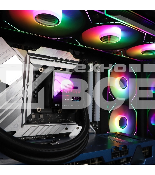 Кулер для корпуса Thermalright TL-M12-S (120x124x25mm, 4-pin PWM, ARGB, 47.6CFM, 23.2dBA, 1500RPM, Black)