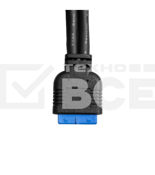 Планка портов в корпус 2xUSB3.0 ExeGate BrctUSB3-2A (USB 3.0 20pin (IDC 20pin F) --> 2x USB 3.0 Af, кабель 20см)