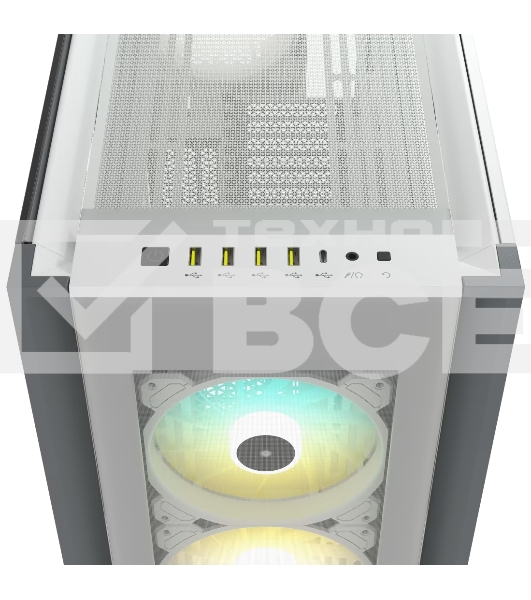 Компьютерный корпус Corsair iCUE 7000X RGb CC-9011227-WW Full-Tower ATX, белый, Tempered Glass (639459)