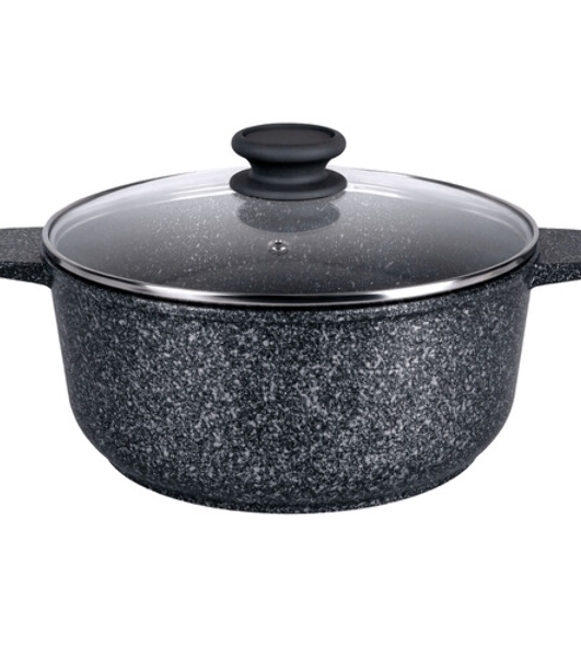 Кастрюля Maunfeld GRETA MF24GRTT01CR из литого алюминия со стеклянной крышкой, 24 см, 4 л