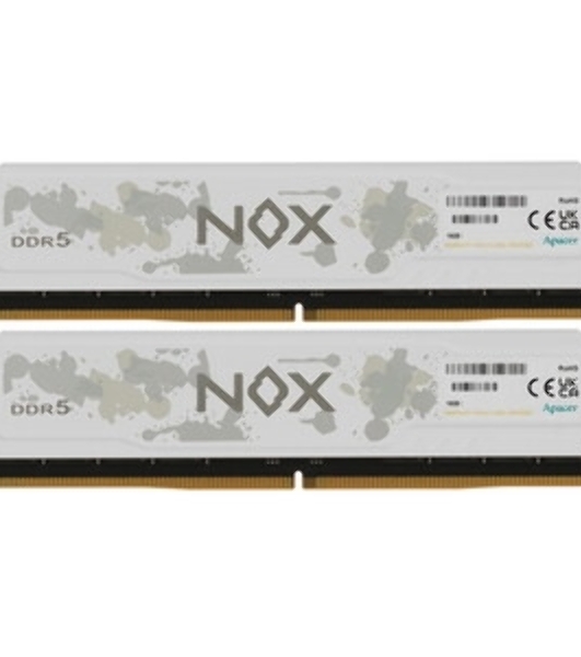 Оперативная память Apacer Nox, DDR5, 32Gb (2x16Gb), 5200MHz, CL40, DIMM, радиатор, серый/черный