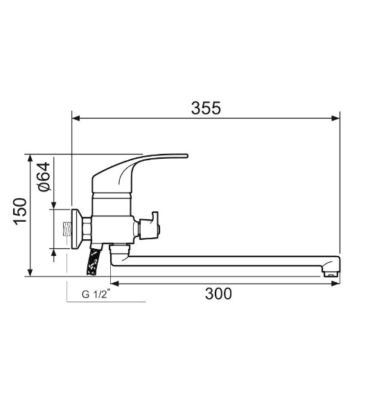 SL85-006E Смеситель для ванны, ø35