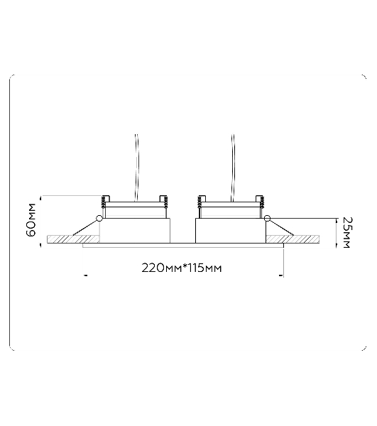 Светильник Ambrella light TN52344/2 SBK/GBK черный песок/черный глянец GX53 max 12W 220*115*25