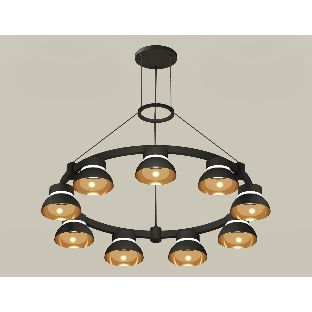 Светильник Ambrella light XR92051702/9 SBK/PYG/CL черный песок/золото желтое полированное/прозрачный GX53 (A9205,C9242,N8145)
