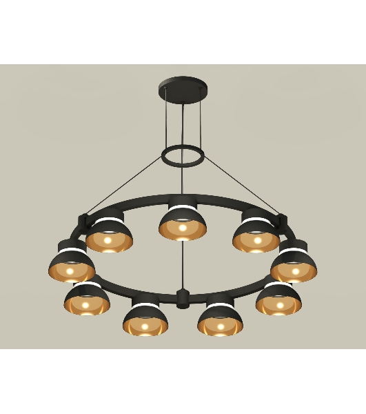 Светильник Ambrella light XR92051702/9 SBK/PYG/CL черный песок/золото желтое полированное/прозрачный GX53 (A9205,C9242,N8145)