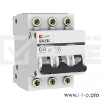 Выключатель автоматический EKF mcb4729-3-06C 3P 6А (C) 4,5кА ВА 47-29 Basic, фото 1