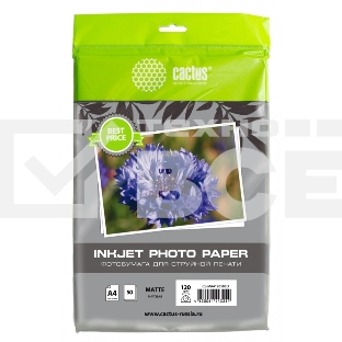 Фотобумага Cactus CS-MA412050ED A4/120г/м2/50л./белый матовое для струйной печати