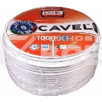 Кабель коаксиальный CAVEL DG-113, Cu/Al/CuSn, 75%, 75 Ом, бухта 100 м, белый, фото2
