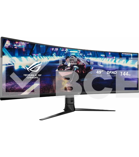 Монитор 49' ASUS ROG Strix XG49VQ VA 3840x1080, 144 Гц, 4 мс, 32:9, 450 кд/м2, 2xHDMI, 1хDP, изогнутый, черный