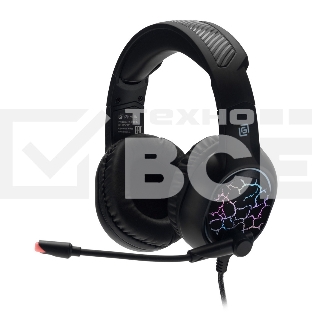 Наушники с микрофоном Oklick HS-L930G SNORTER черный/синий 2м мониторные USB оголовье (HS-L930G)