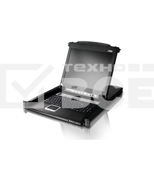 Переключатель электронный ATEN 16P CAT5 HIGH DENSITY DUAL RAIL LCD OVER