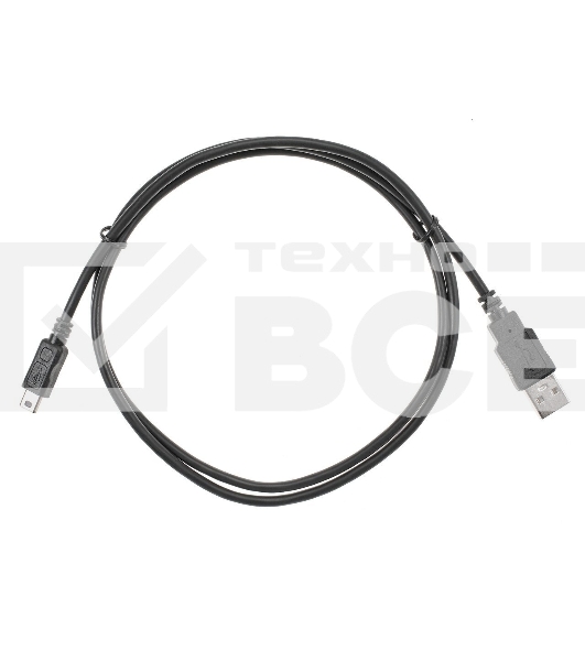 Кабель USB 2.0 A-->mini-B 5P (1м) черный TELECOM/VCOM <TC6911BK-1.0M>