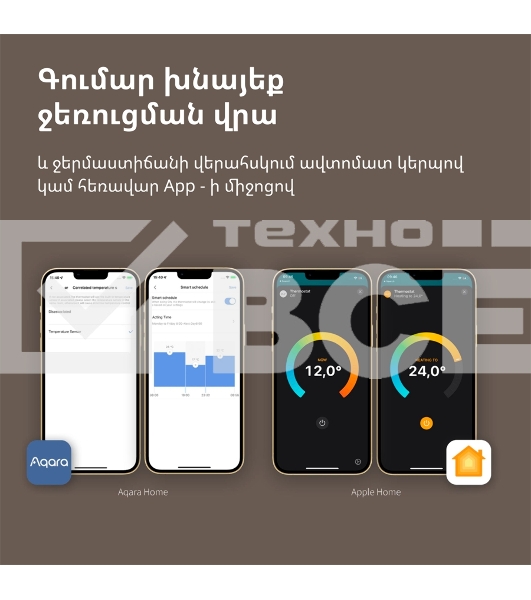 Термоголовка Aqara Smart Radiator Thermostat E1 (SRTS-A01) для радиат. резьбовой