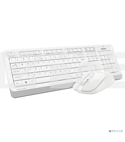 Клавиатура + мышь A4Tech Fstyler FG1012 клав:белый мышь:белый USB беспроводная Multimedia