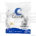 Шнур коммутационный Cabeus, кат. 5е, неэкр., U/UTP, RJ45/RJ45, LSZH, AWG24, 1м, серый, фото2