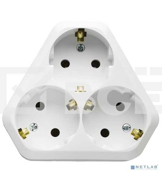 Разветвитель-треугольник Makel 3 гнезда с заземлением