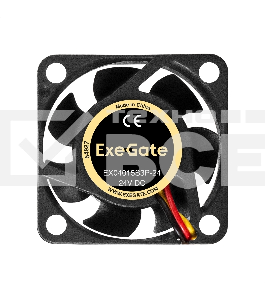 Вентилятор для корпуса ExeGate EX04015S3P-24 черный, 40 мм, 7500 об/мин, 32.6 дБ, 3 pin