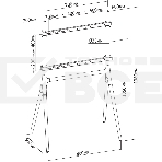 Подставка для телевизора Cactus CS-ST1247BKWN черный/орех 49