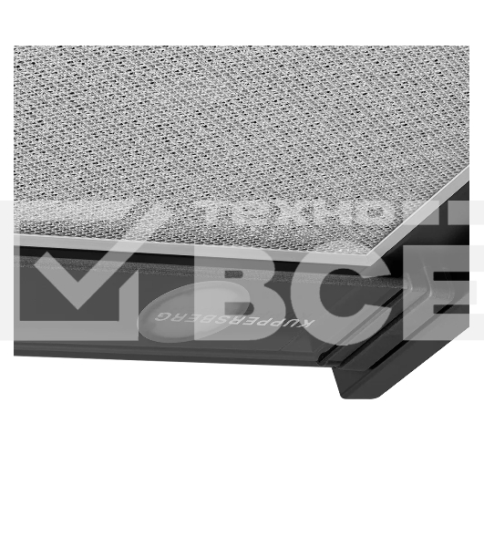 Встраиваемая вытяжка Kuppersberg NANCY S 60 Black 60 см, таймер, дисплей, производительность 850 м3/ч, 5 скоростей, турбо режим, механическое кнопочное управление, дисплей, уровень шума 42дБ, High-Tech, LED освещение, цвет черный