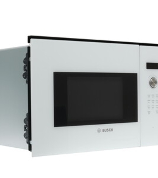 Микроволновая печь встраиваемая Bosch BFL524MW0 белый, 20 л, 800 Вт, переключатели - поворотный механизм/сенсор