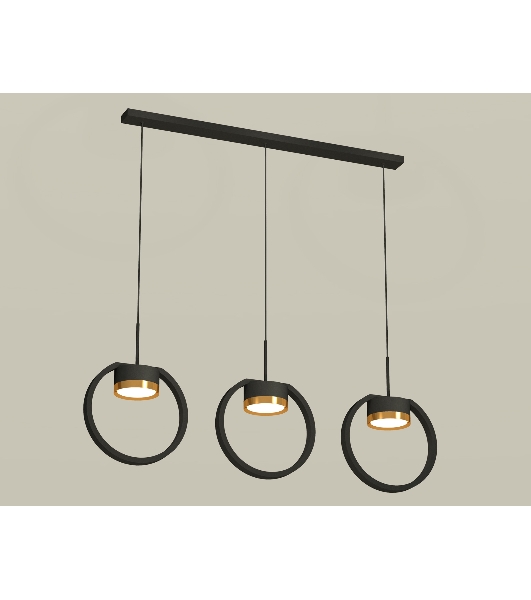 Светильник Ambrella light XB9107103/3 SBK/PYG черный песок/золото желтое полированное GX53 (C9107, N8124)