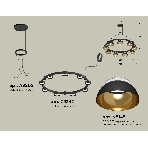 Светильник Ambrella light XR92051702/9 SBK/PYG/CL черный песок/золото желтое полированное/прозрачный GX53 (A9205,C9242,N8145), фото 1