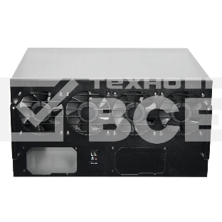 Корпус для майнинга Exegate EX270771RUS Pro 8-430 <без БП, 2*USB, 4*fan 120мм, места под: 8 видеокарт, 2 БП>