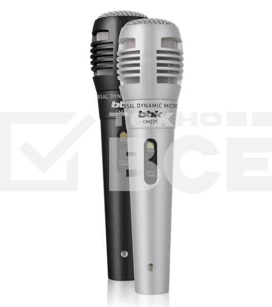 Микрофон проводной BBK CM215 2.5м черный/серебристый