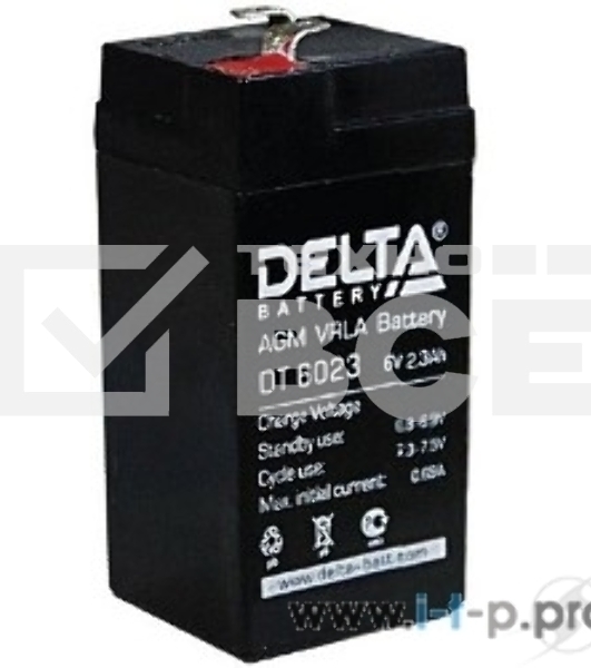 Батарея Delta DT 6023(2,3 А\ч, 6В) свинцово- кислотный аккумулятор