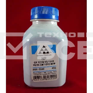 Тонер HP CP 1210/15/1510/18/25/CM 1312 MFP Cyan, (фл.45г.) AQC фас. Россия
