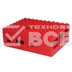 Корпус RA183 red для микрокомпьютера Raspberry Pi 3 ACD Red ABS Plastic Building Block case for Raspberry Pi 3, фото 1