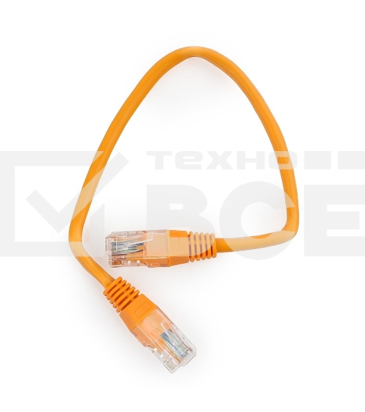 Патч-корд UTP Cablexpert кат.5e, 0.25м, литой, многожильный (оранжевый)