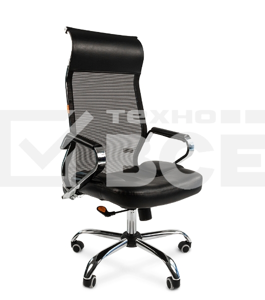 Офисное кресло Chairman 700 экопремиум черный/сетка н.м.