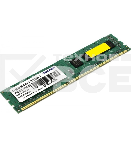 Оперативная память Patriot Signature, DDR4, 4GB (1x4 GB), 2133 MHz, CL15