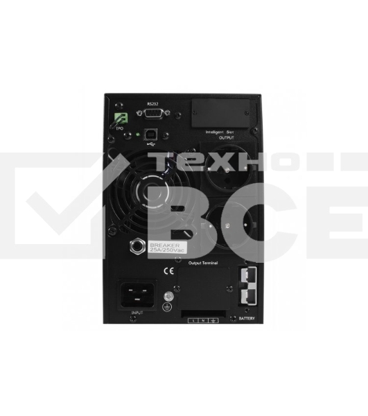 Источник бесперебойного питания Powerman Online 3000 Plus Black external battery pack (not included)(БЕЗ БАТАРЕИ)