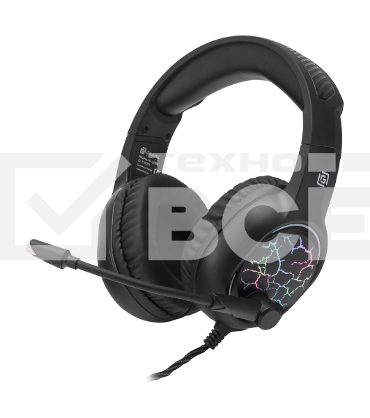 Наушники с микрофоном Oklick HS-L930G SNORTER черный/синий 2м мониторные USB оголовье (HS-L930G)