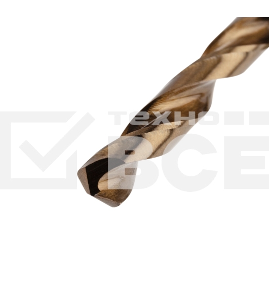 Сверло по металлу Kranz 8 мм 'Кобальт' (сталь HSS-Co 5% M35 P6M5K5) (1 шт. в блистере) DIN 338