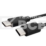 Кабель Type-C - Type-C 2A/1m/PVC/black/REXANT , фото 1