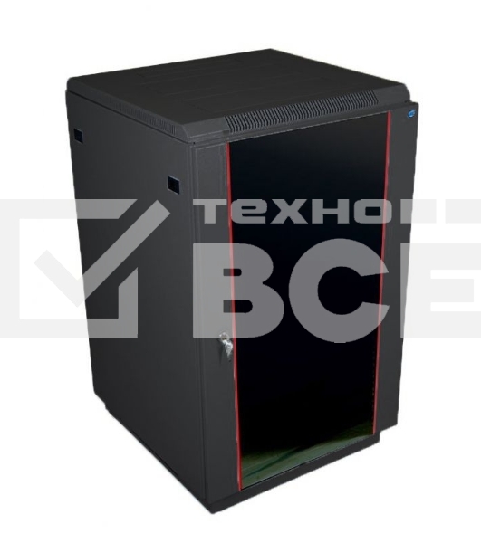 Шкаф телекоммуникационный напольный 18U (600x800) дверь стекло, цвет чёрный (ШТК-М-18.6.8-1ААА-9005)