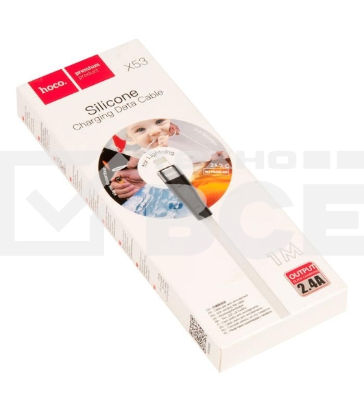 Кабель USB HOCO X53 Angel для Lightning, 2.4А, длина 1.0м, белый