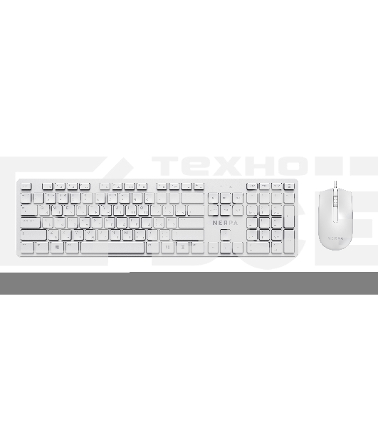 Комплект клавиатура+мышь NERPA, проводной, 104 кл, 1000DPI, 1.8м, белый