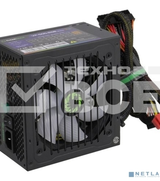 Блок питания GameMax VP-500-RGb-MODULAR, 500Вт, 80 PLUS Bronze, 120мм, модульный, черный