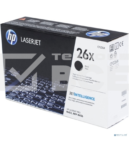 Тонер Картридж HP 26X CF226X черный для HP LJ Pro M402/M426 (9000стр.)