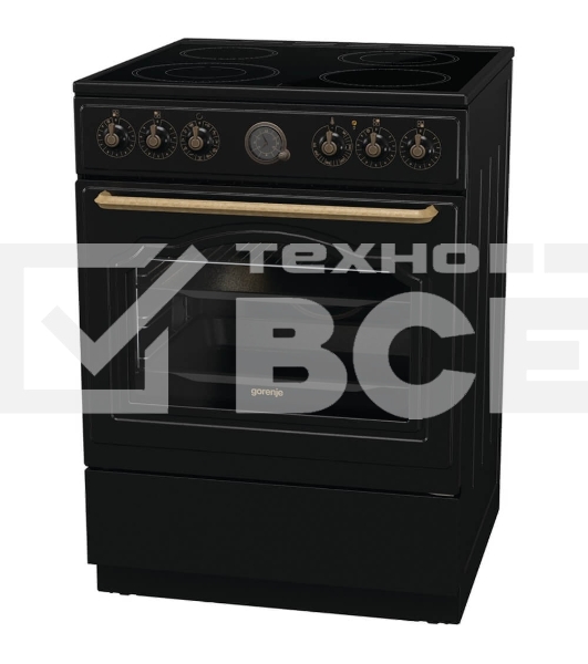 Электрическая плита Gorenje GECS6B71CLB черный стеклокерамика (без крышки)