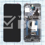 Дисплей для Samsung Galaxy S20 Ultra SM-G988B в сборе с тачскрином и рамкой (OLED) черный, фото 1