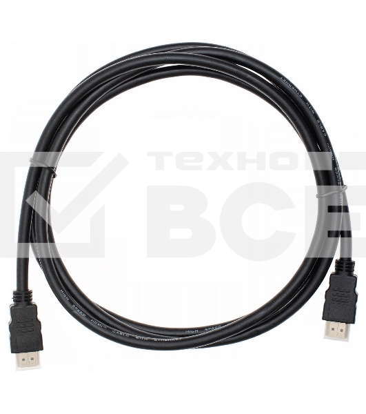 Кабель аудио-видео Cactus CS-HDMI.1.4-2 HDMI (m)/HDMI (m) 2м. Позолоченные контакты черный