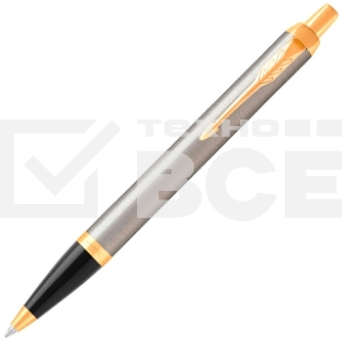 Ручка шариковая Parker IM Core K321 (CW1931670) Brushed Metal GT M син. черн. подар.кор.