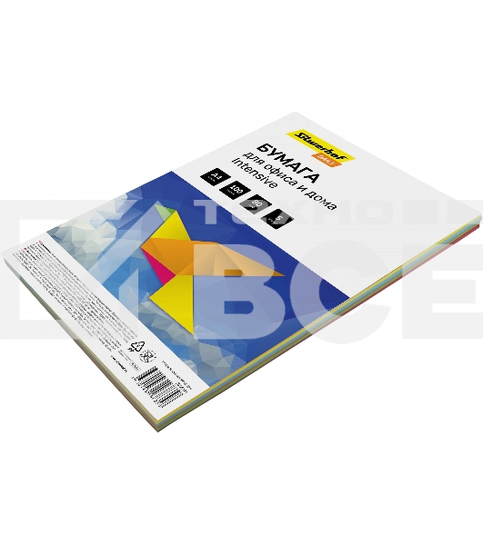 Бумага Silwerhof DAILY A4/80г/м2/100л./радуга интенсив (5цветов)