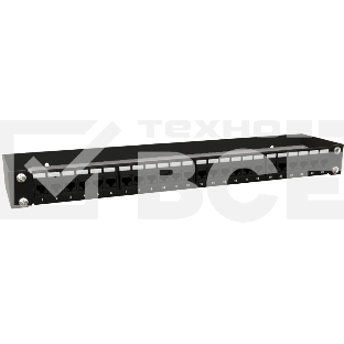 Кронштейн телекоммуникационный Hyperline BW19-1U-110F-RAL9005 настен. 1U 19